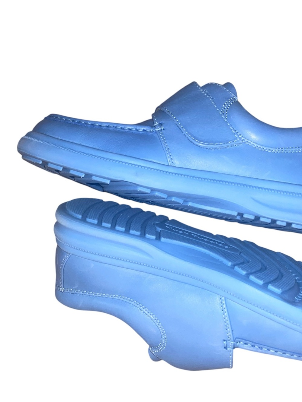 Hush Puppies Gil Surf Blue Leather Loafers Men’s Size 9 M Comfort Shoes - Picture 7 of 16